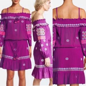 NWT FIGUE Sofia Boho Gypsy Mini Dress Artisan Hand Embroidered M MSRP $595